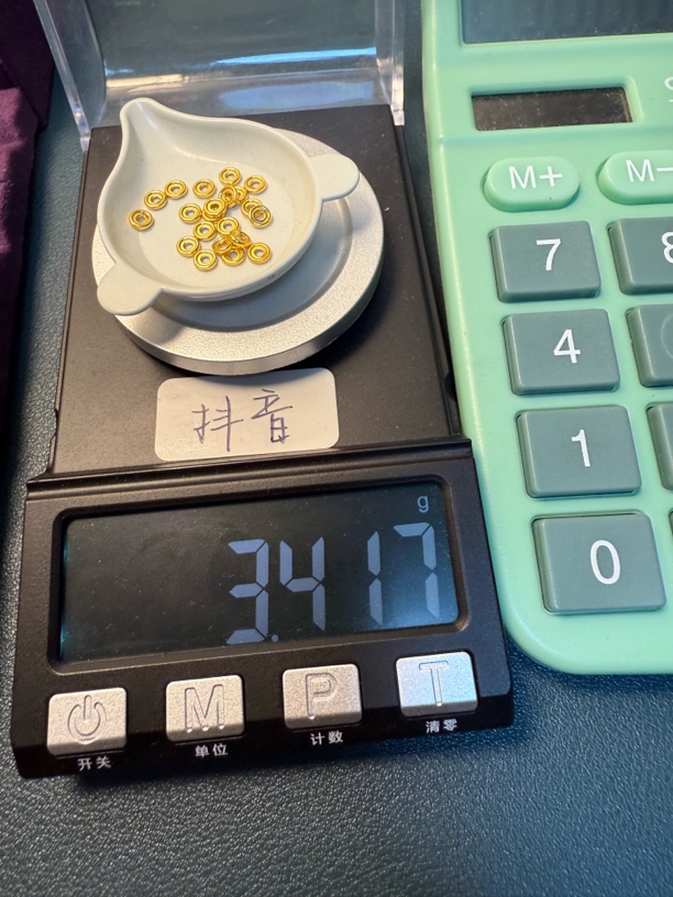 足金999车轮隔片卡四秀