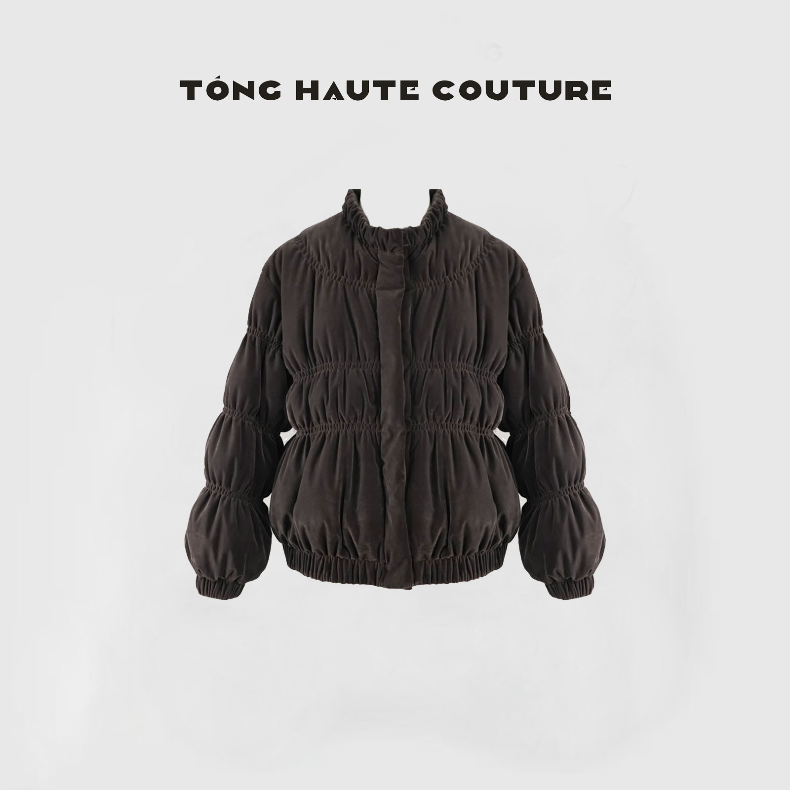 【暗夜】冬季新国标90白鸭绒丝绒乌木紫灰色羽绒服 YW489