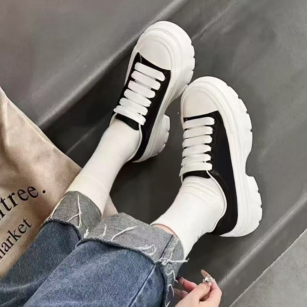 【888】622/8016-3/159-9 厚底增高休闲百搭圆头系带休闲鞋