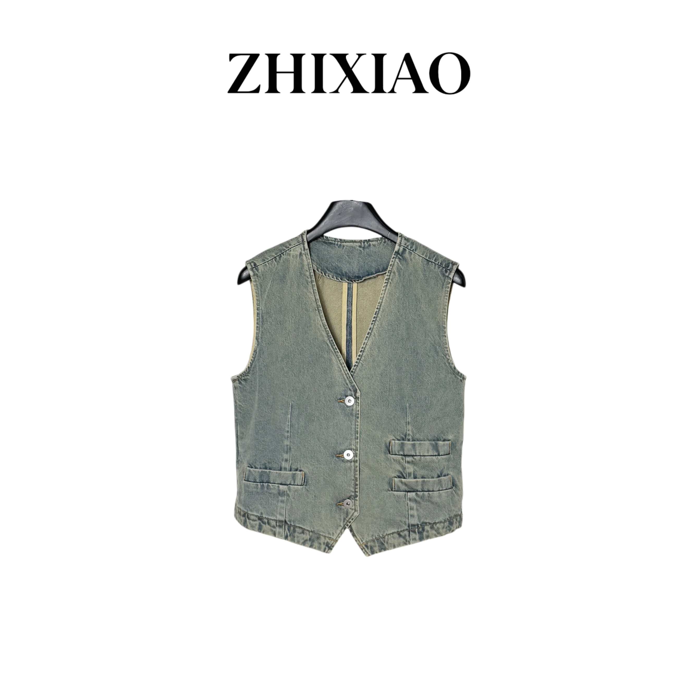 【ZHIXIAO】秋冬新款：牛仔马甲158285