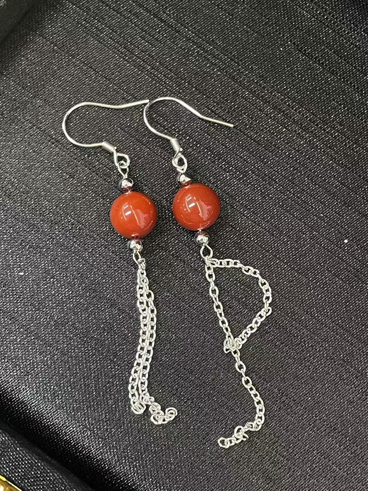 南红流苏耳钩8m+（多样性一件发货）