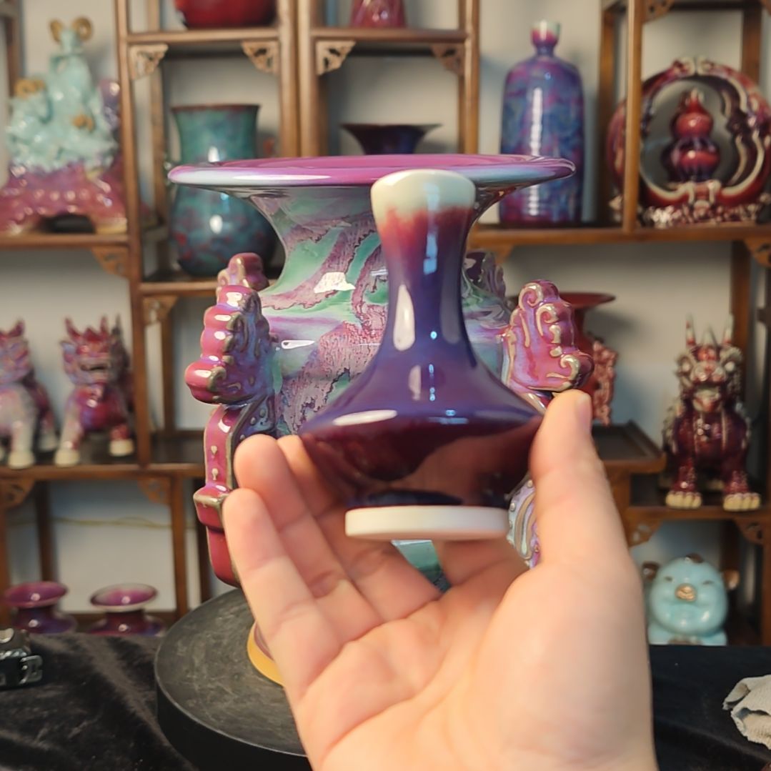 摆件钧瓷摆件神后镇钧瓷摆件