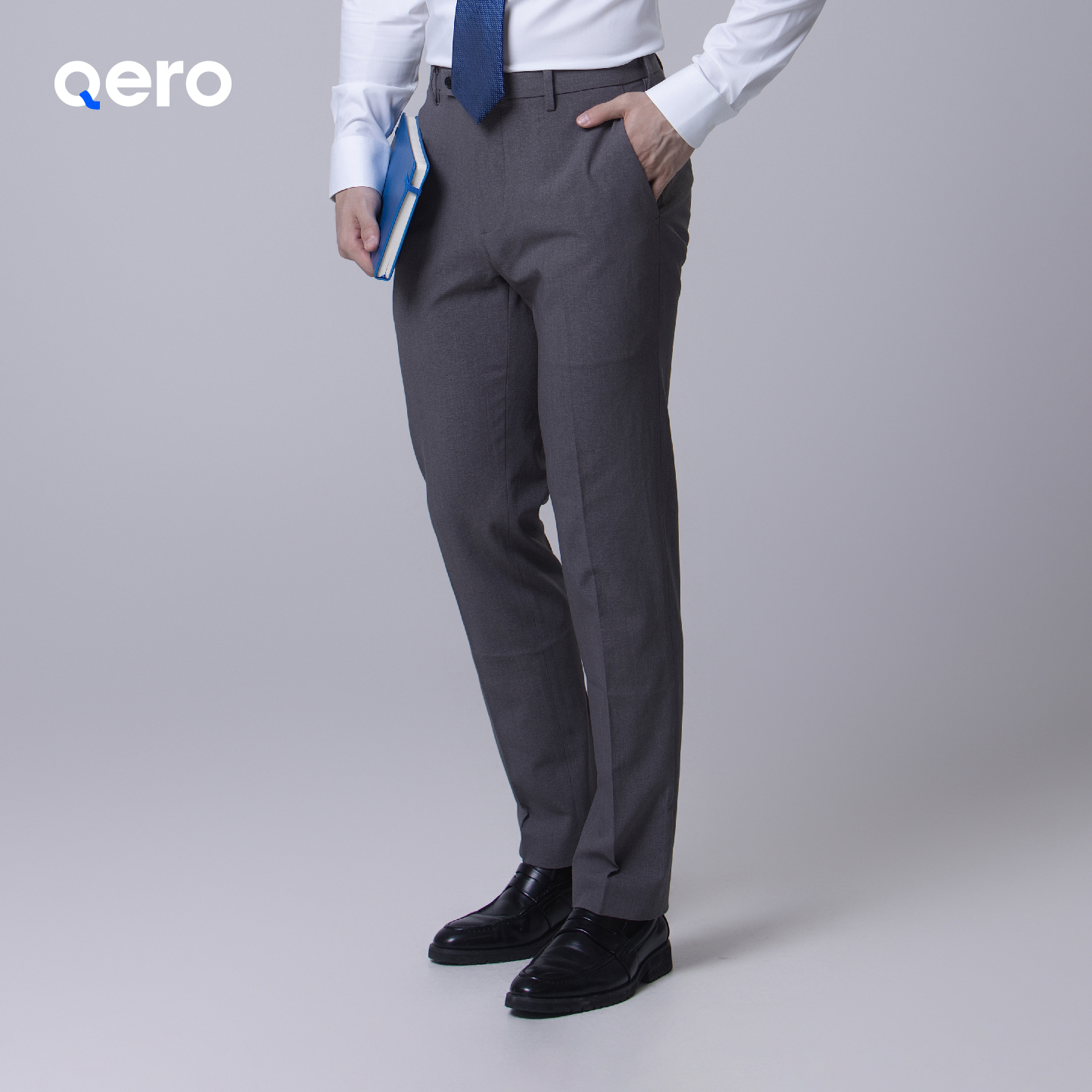 QERO-四季款男士西裤休闲抗皱打折直筒西装垂顺跃动商务直筒长裤