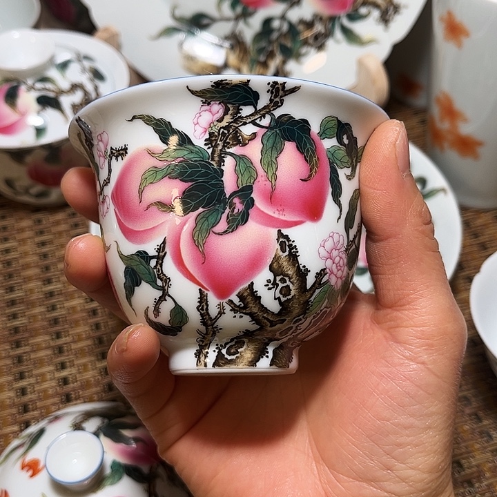 居***人景德镇陶瓷釉上粉彩瓷碗