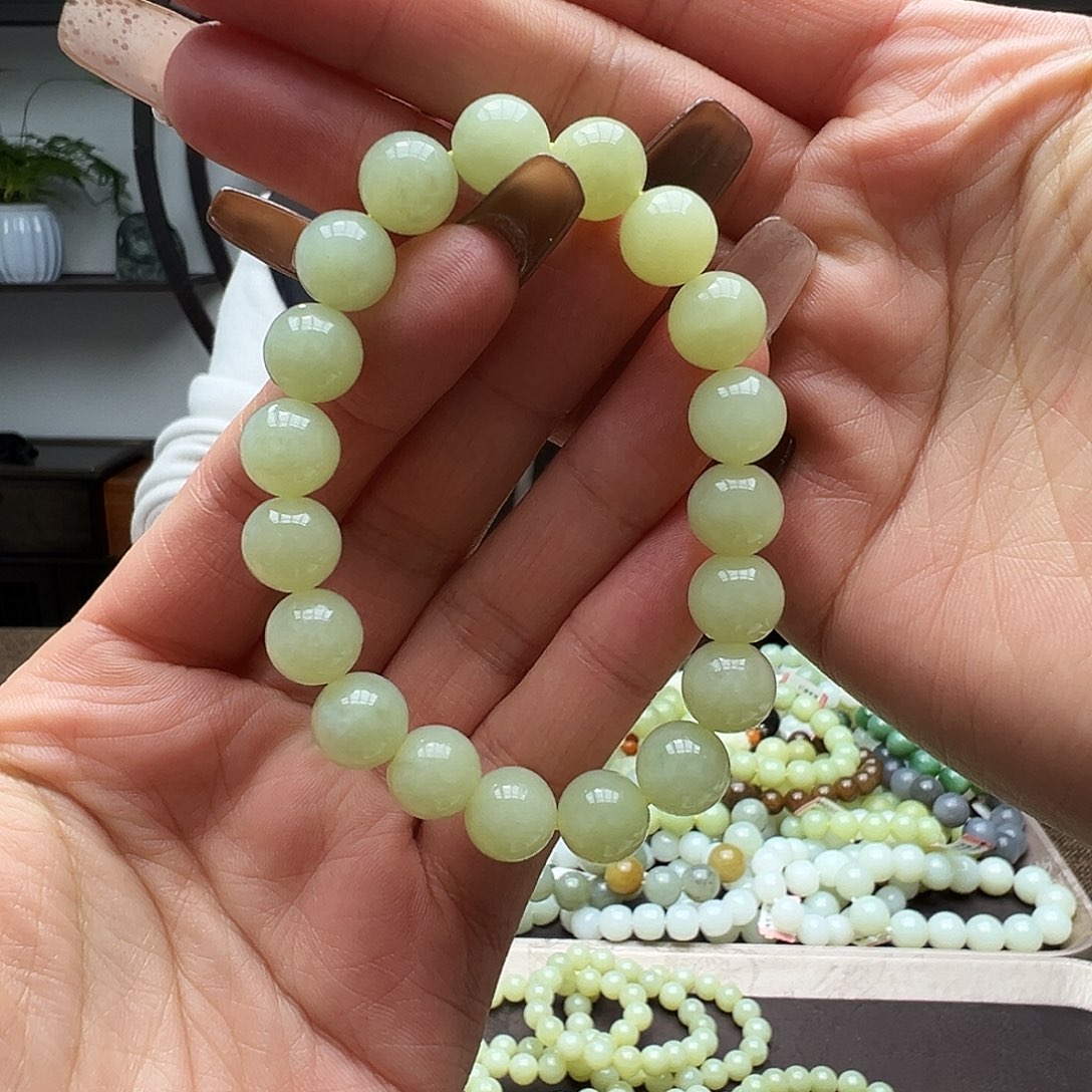 和田玉未镶嵌手链10黄口