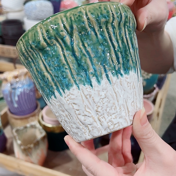 有孔，凑单福利满10元发货陶瓷多肉花盆！