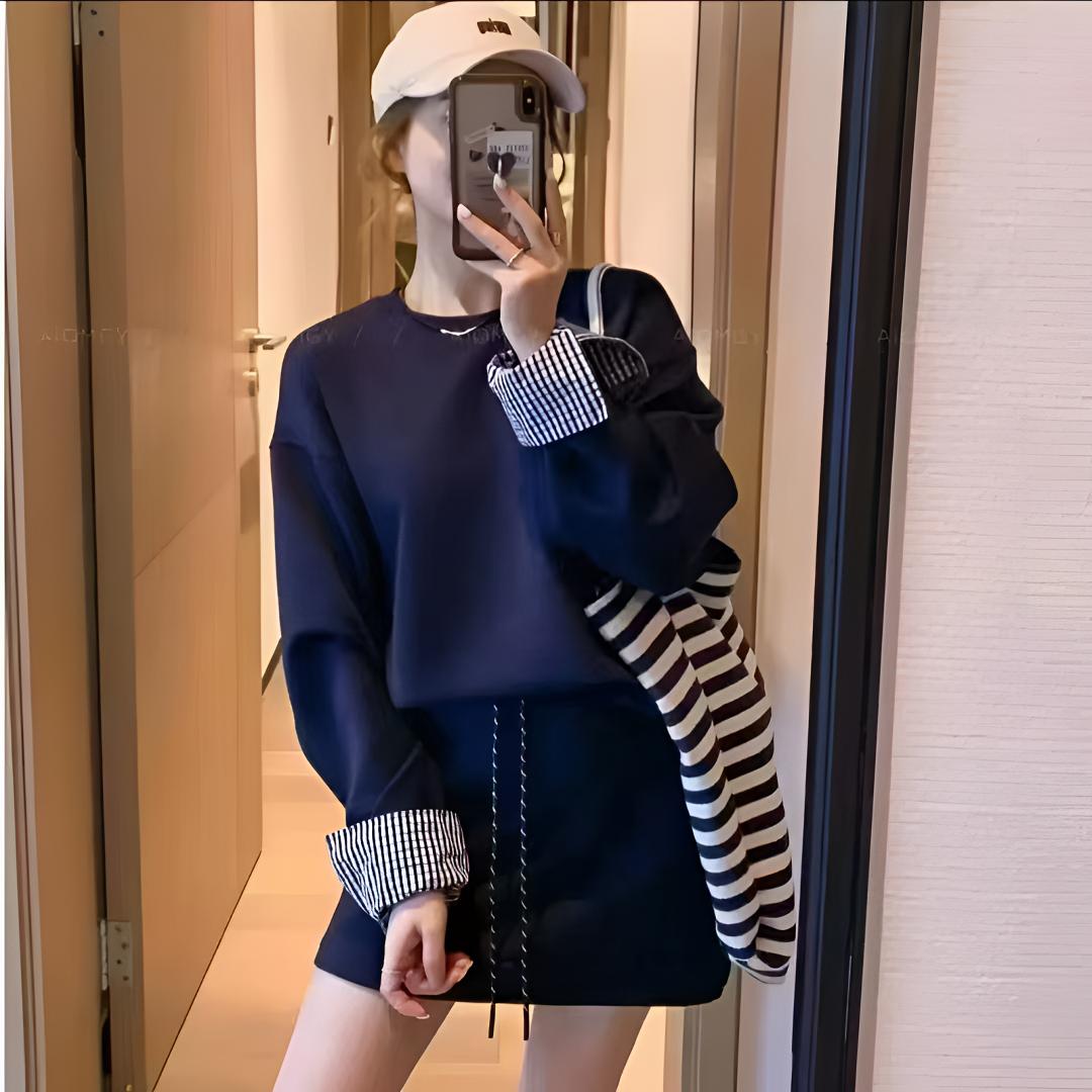歌子严选！圆领卫衣休闲时尚韩版套装气质休闲风春夏秋季女装