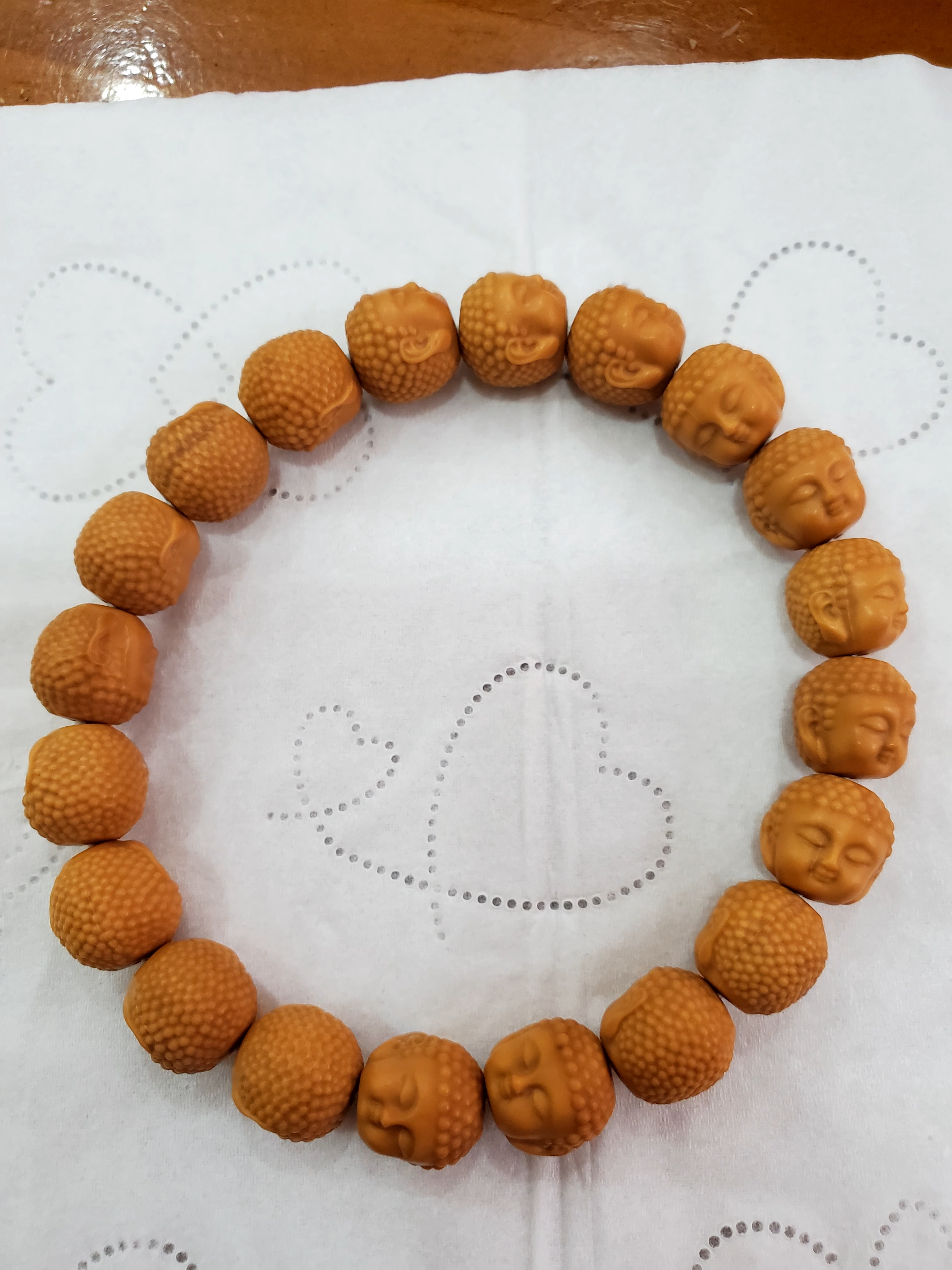 姜黄皮猴头宝宝佛手串