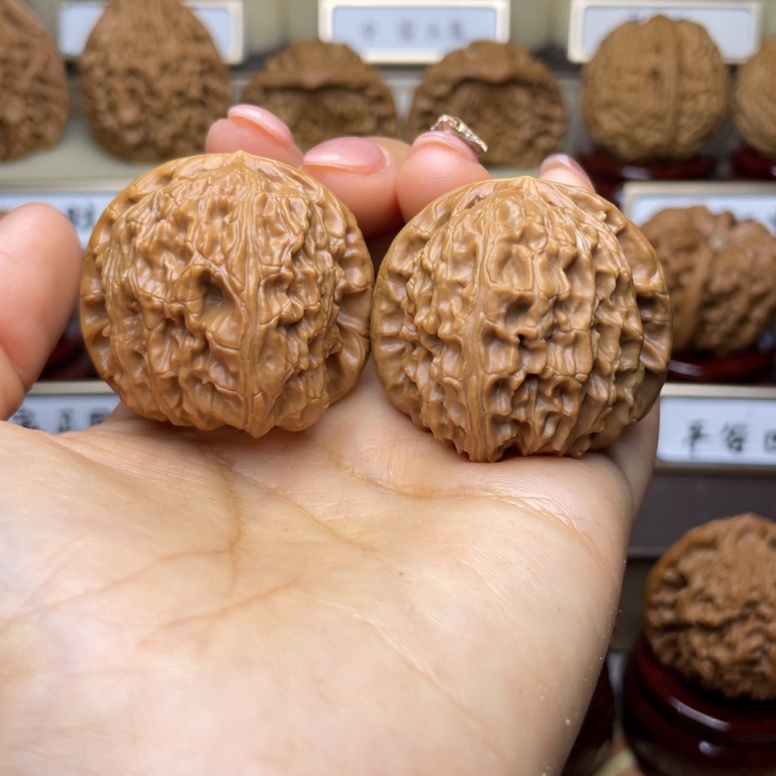 文玩核桃把件白狮子38左右