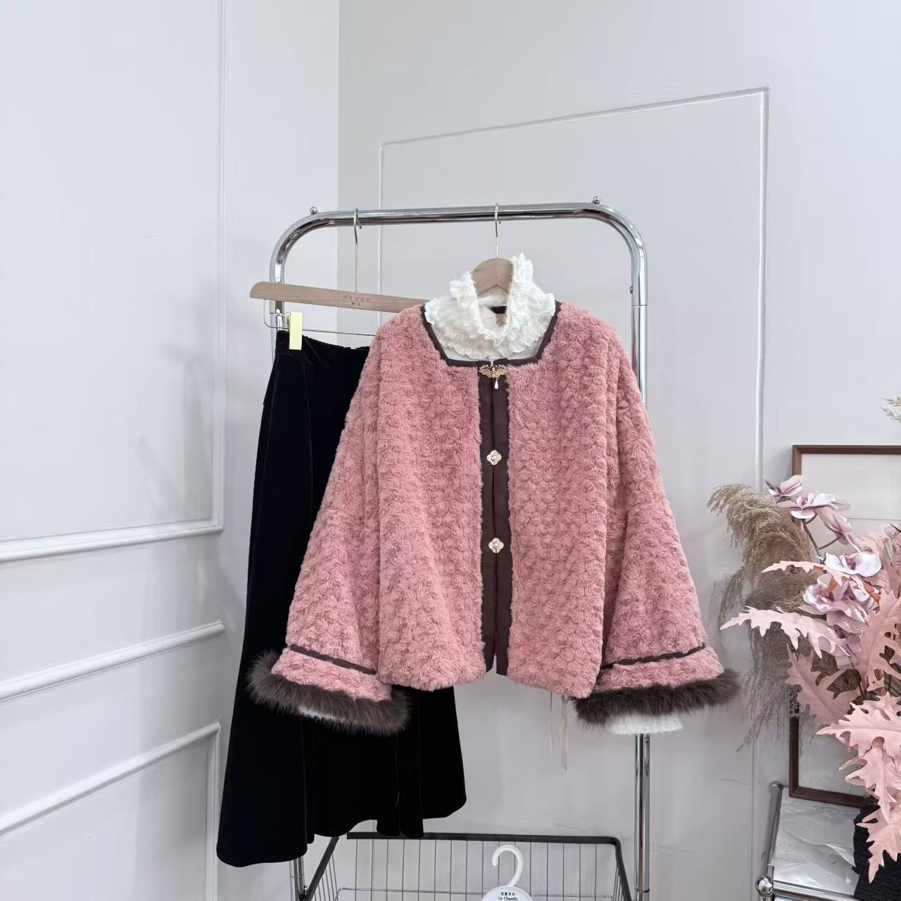 小八定制25冬季新款加厚保暖羽绒外套+打底+半裙 13061  BCK