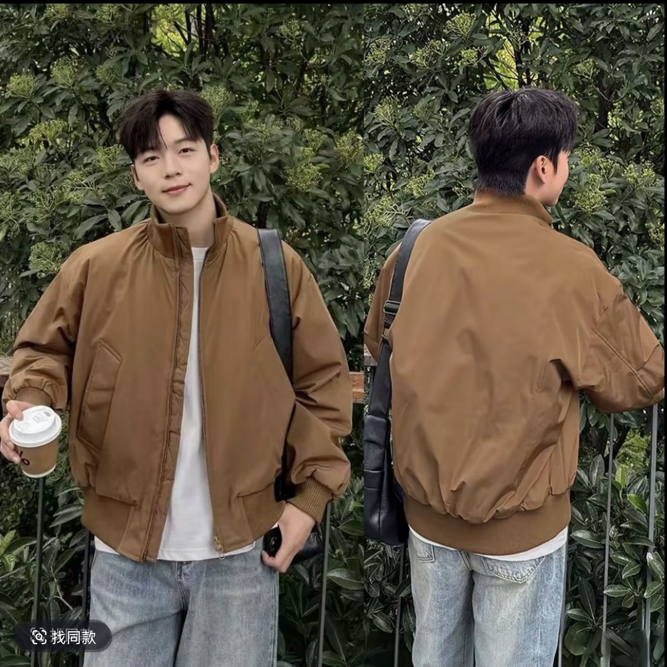 【加棉】冬季男士新款飞行服夹克保暖休闲立领时尚百搭外套2566#