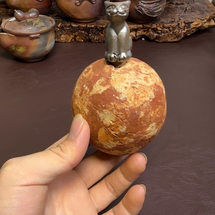 天野智也备前烧作品 猫可拆卸