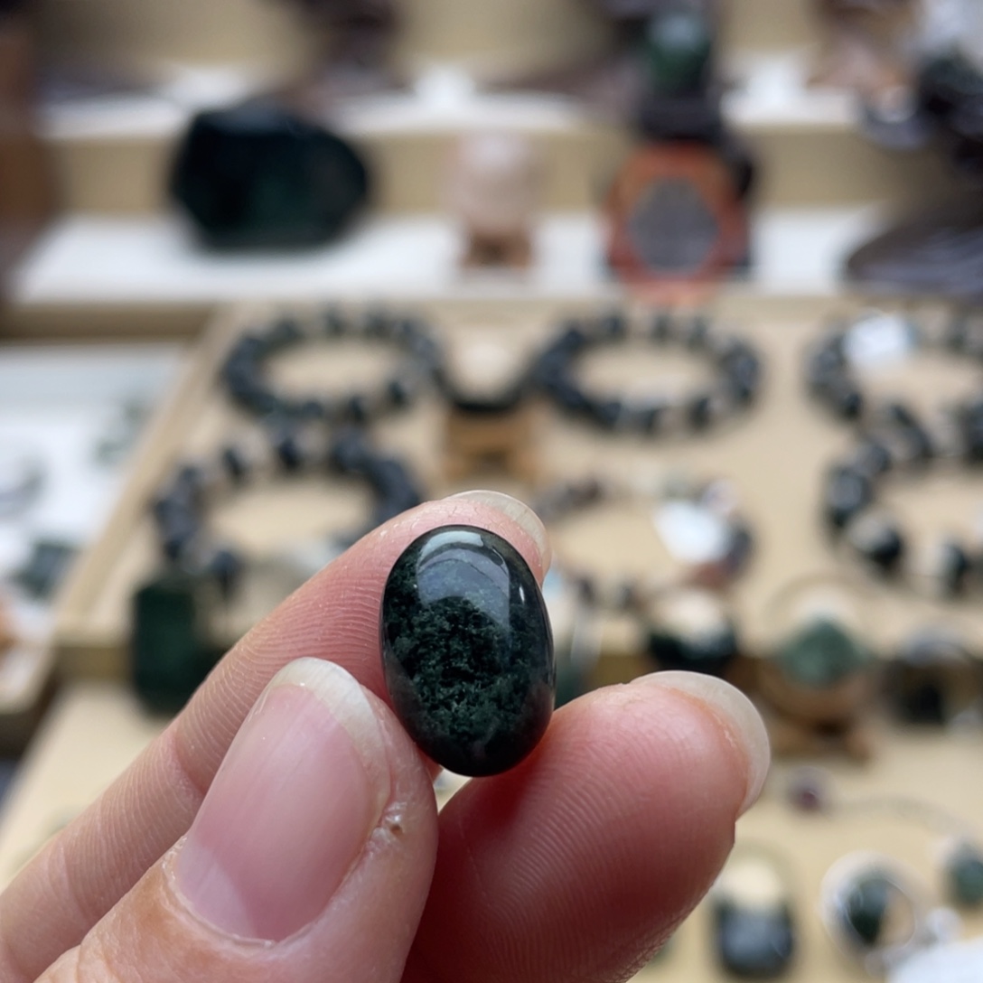 L***L未镶嵌戒指水晶绿幽灵戒指定制不退换