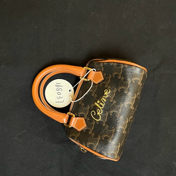 95新 Celine/思琳 夏七中古/Celine刺绣迷你波士顿/168037