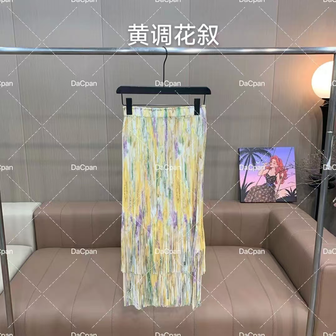 DACPAN-“四季缤纷”繁花褶皱流苏半身裙 2025/盼·PP 061273-3