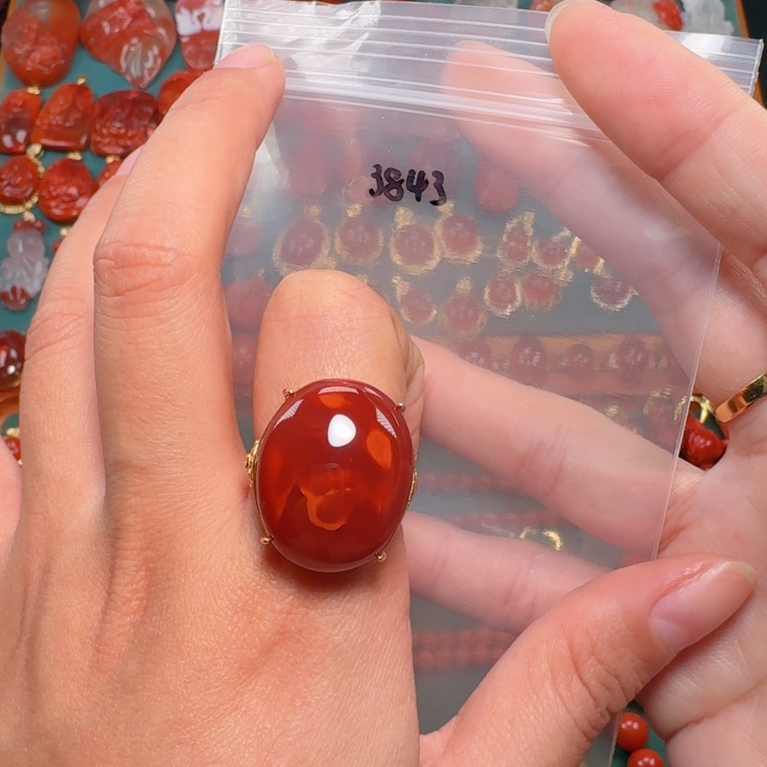 南红玛瑙南红银S925镶嵌