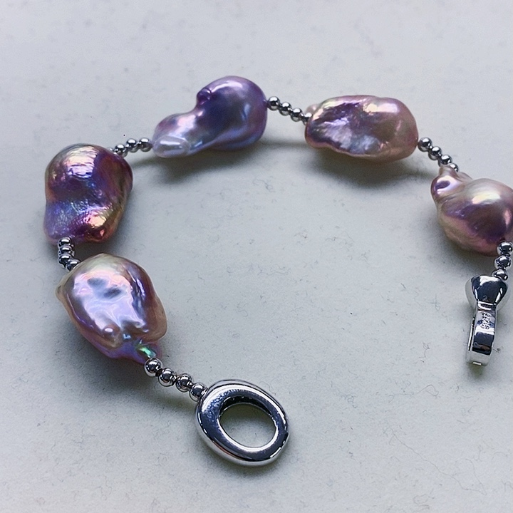 银S925镶嵌耳饰淡水珍珠