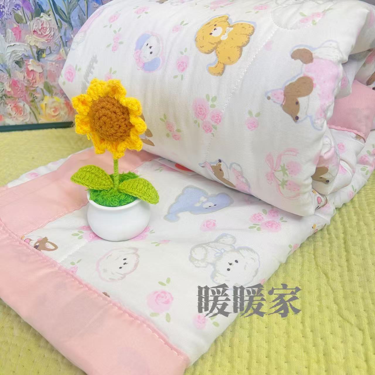 （快乐小狗）110*150四季柔软云纱棉夏凉被