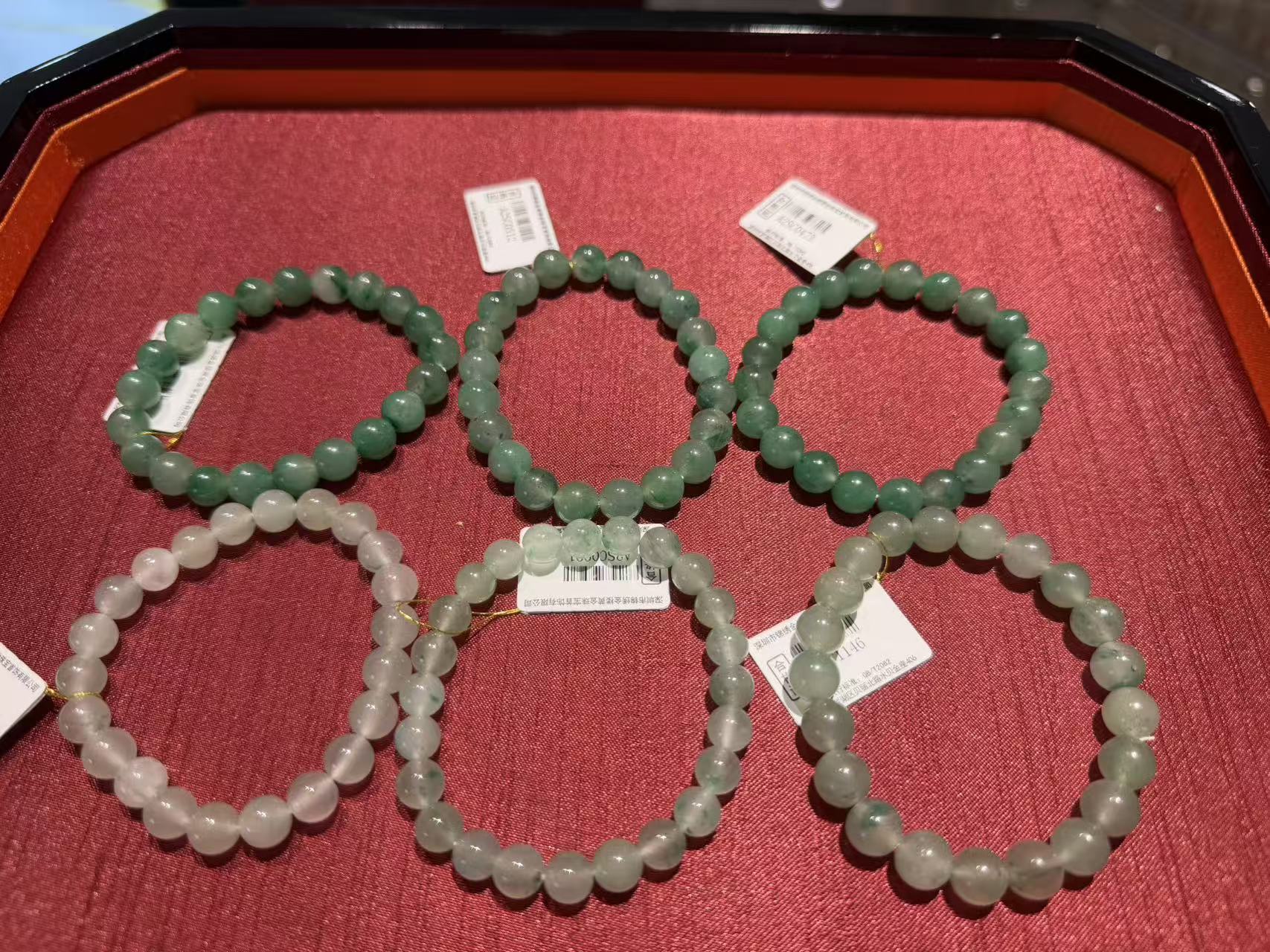 【玲姐珠宝】天然非洲翠手串 绝美冰透 多样性发其一 1