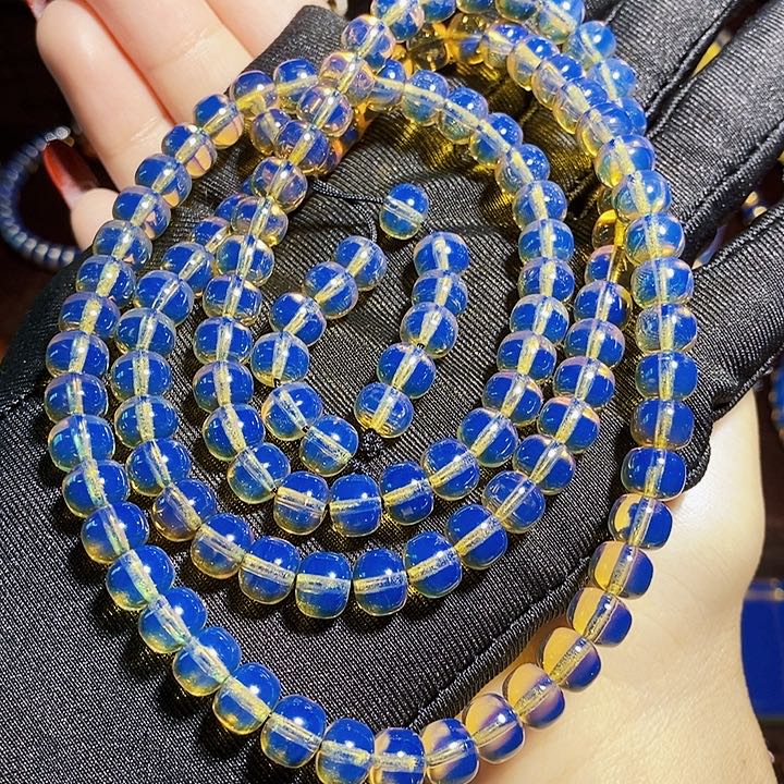 蓝珀珠宝奇石未镶嵌蓝珀毕业7大加108