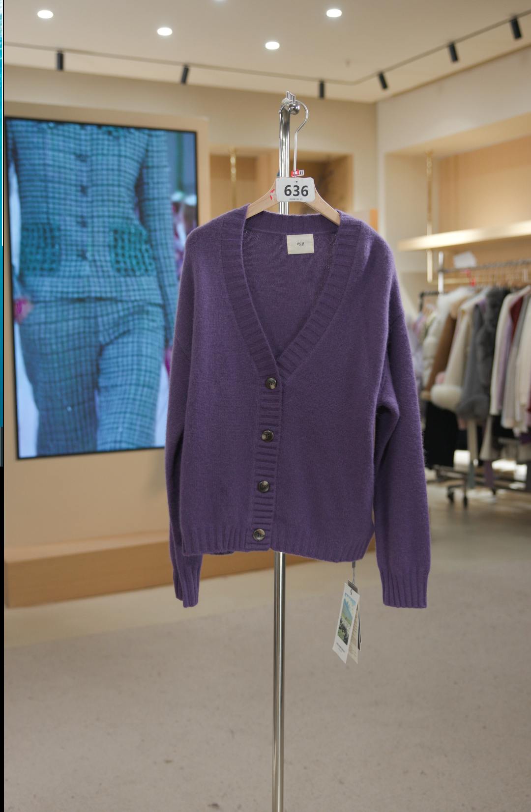 4706紫 秋冬款气质长袖毛针织衫休闲时尚百搭