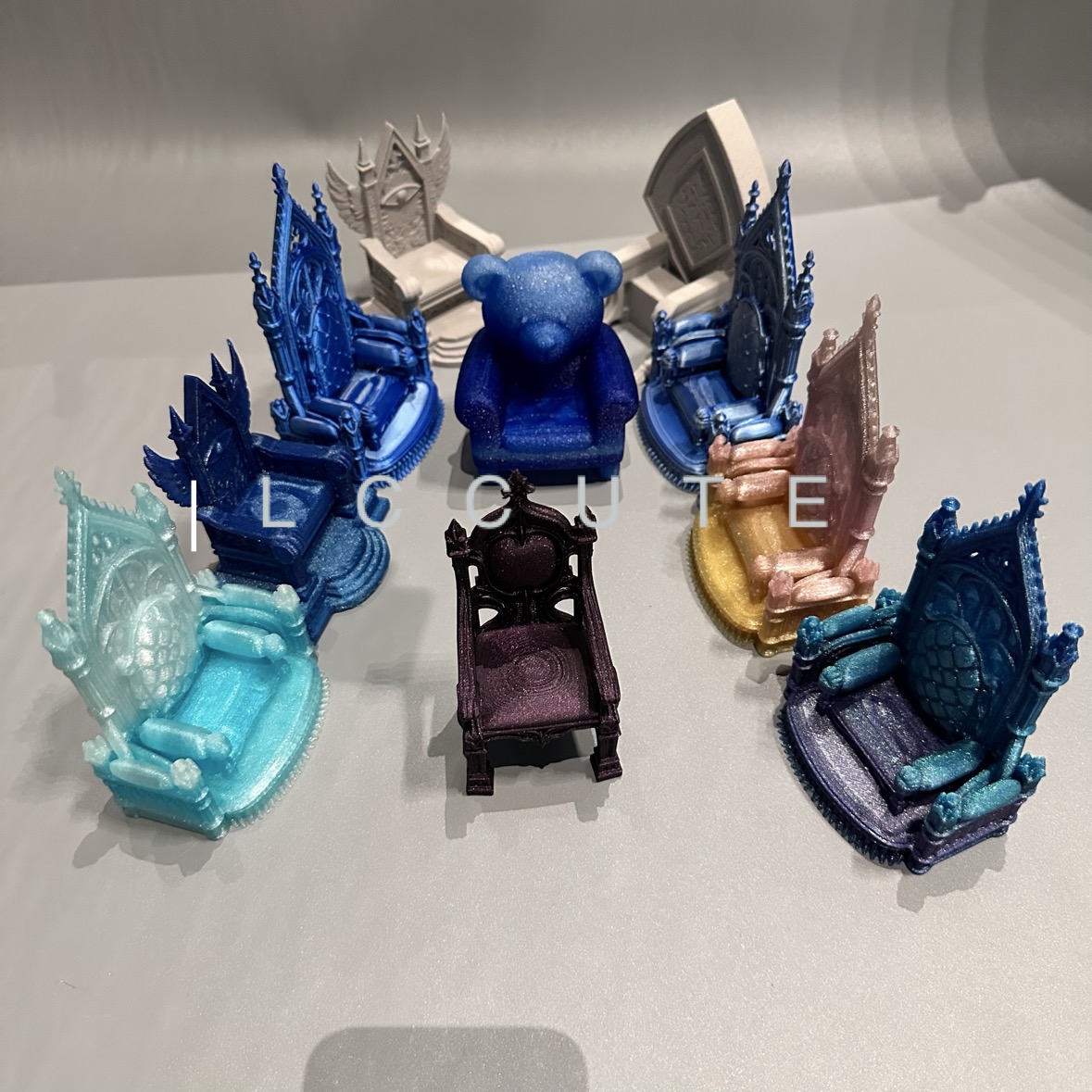 3d打印炫彩王座-蓝澈精选3d打印玩具