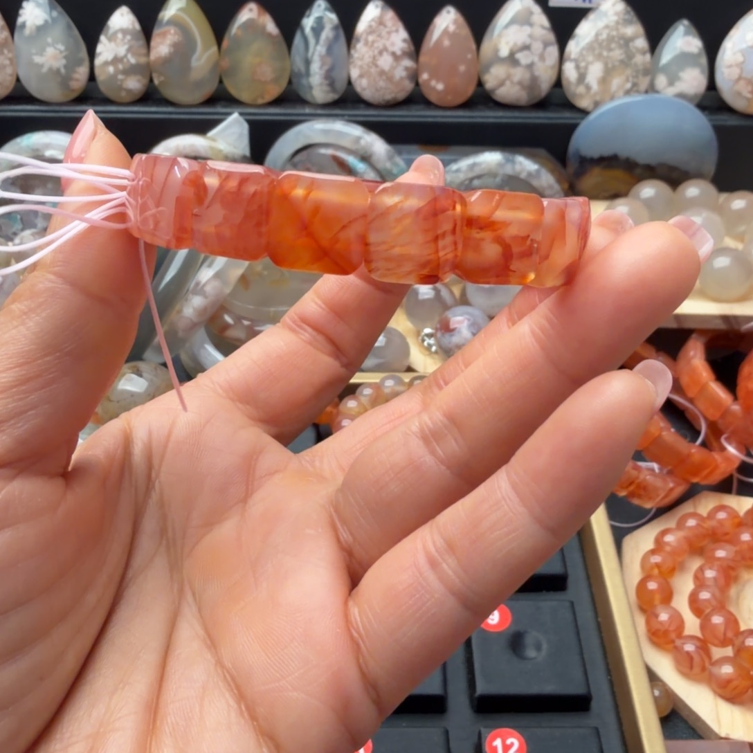 冰***梨玛瑙/玉髓合金颈饰