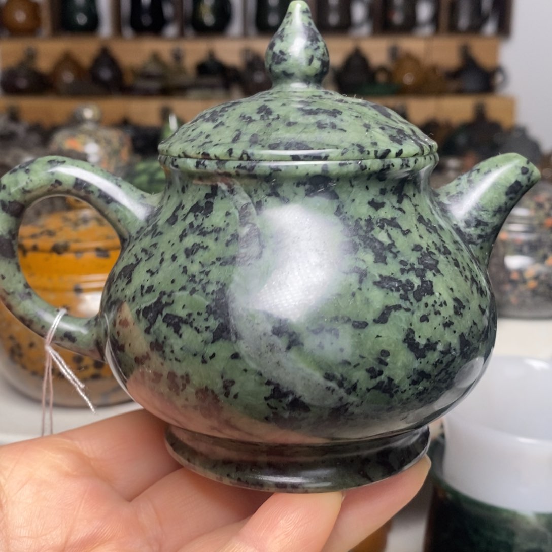 藏玉药王石福利款潘壶230cc石线