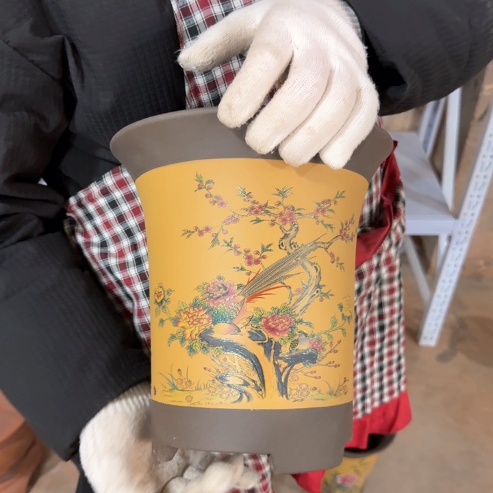 紫砂紫砂花盆口径23/25