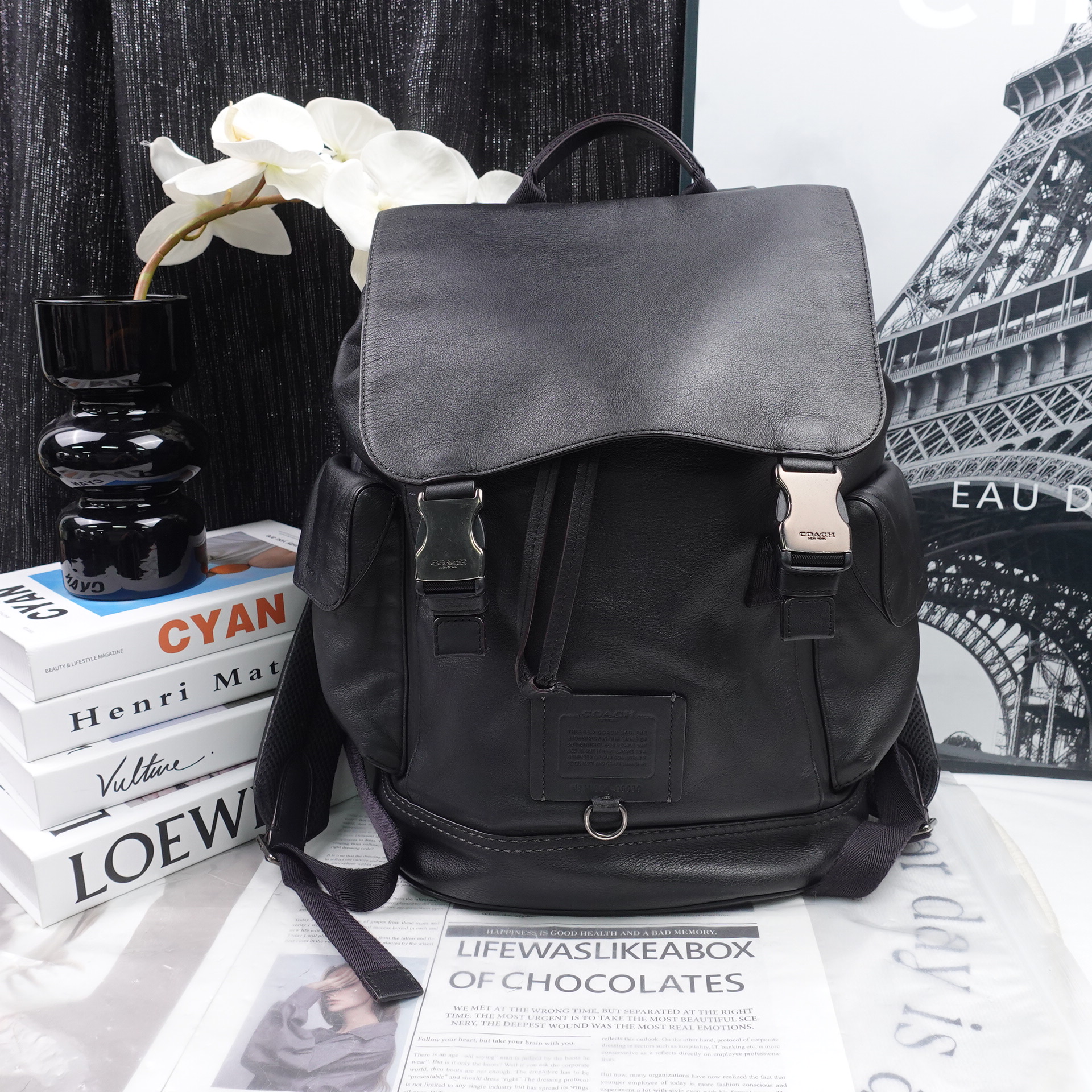 95新 COACH/蔻驰 双肩包/T10241444