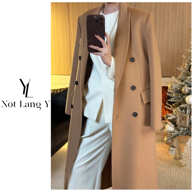 LangY 25秋冬双面羊毛手工西装大衣