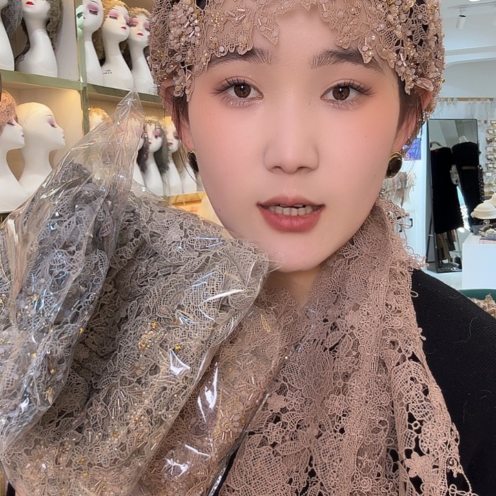 纯棉披肩帽镂空高端系列随机发货