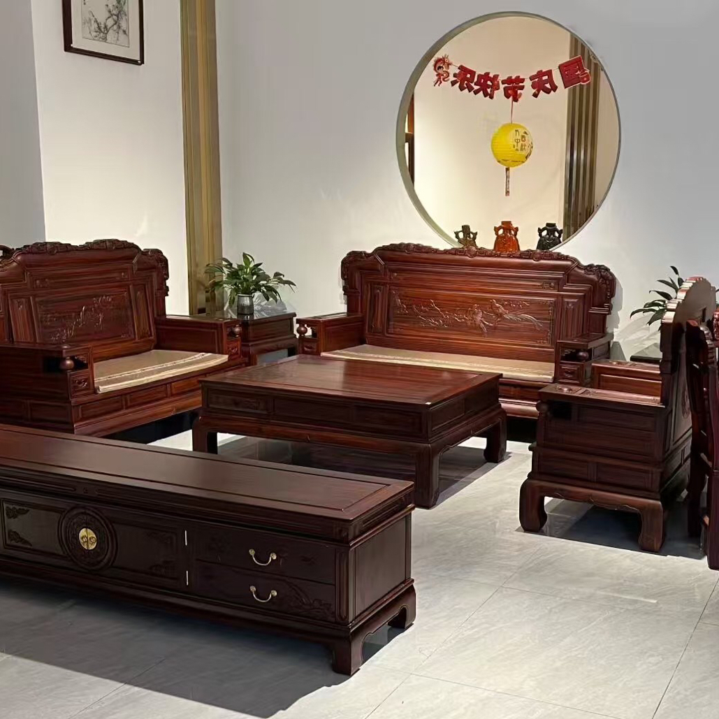 南美红酸枝中式客厅和谐沙发