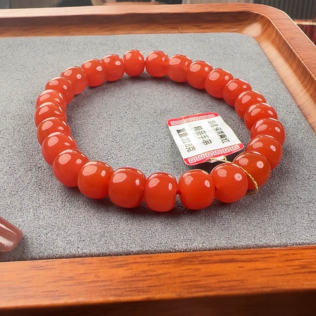 南红玛瑙手串未镶嵌