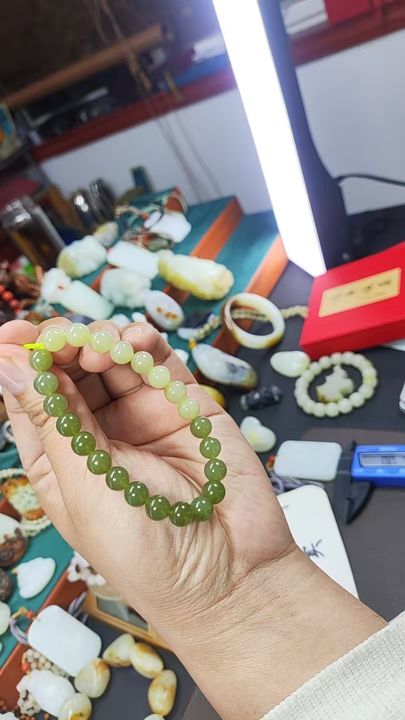 军师玉雕和田玉手串