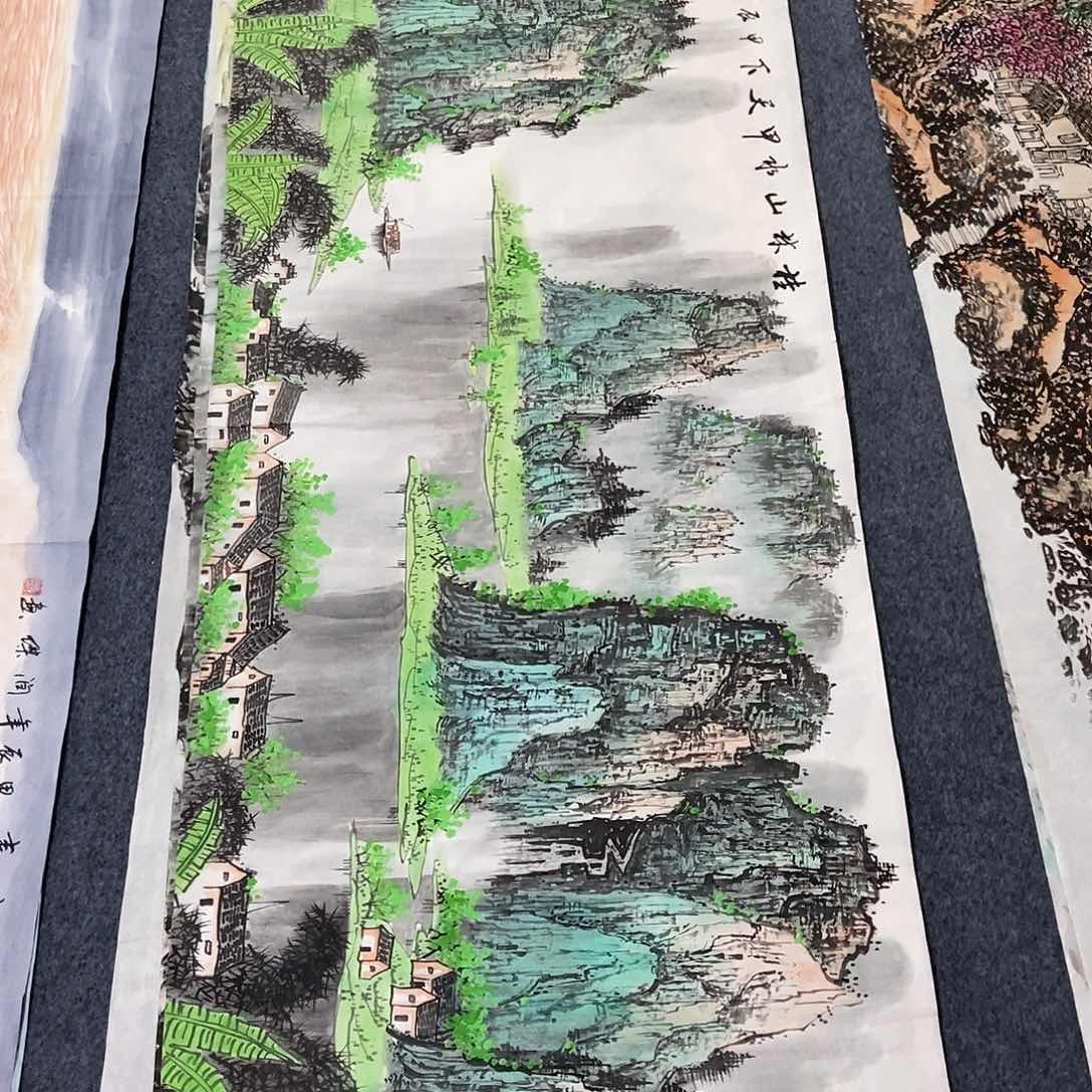 国画小六尺山水一副