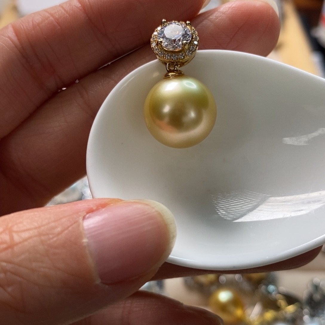 海水珍珠颈饰银S925镶嵌