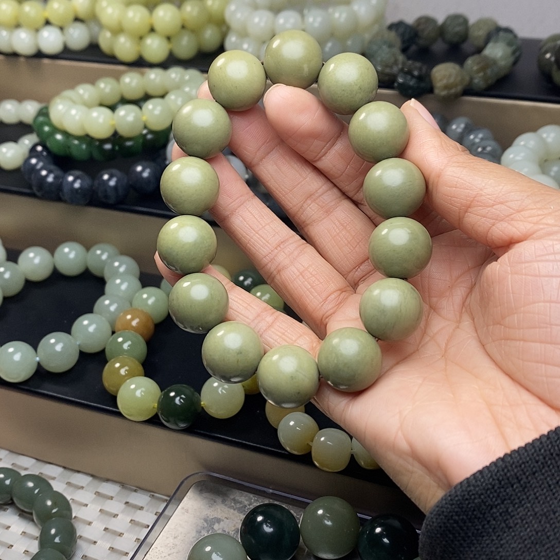 继***命和田玉未镶嵌手链卡16