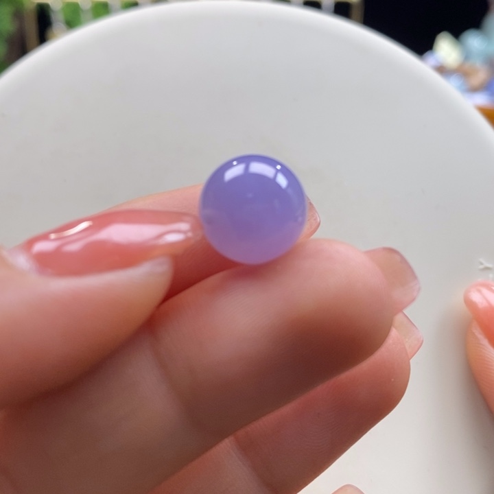 翡翠吊坠(不含链)未镶嵌翡翠妖红紫圆珠