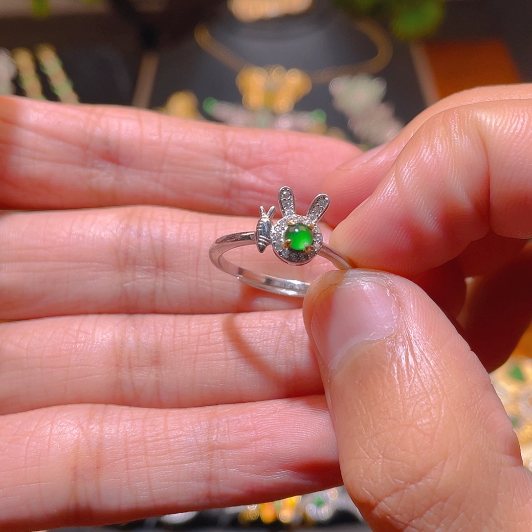 翡翠吊坠(不含链)银S925镶嵌