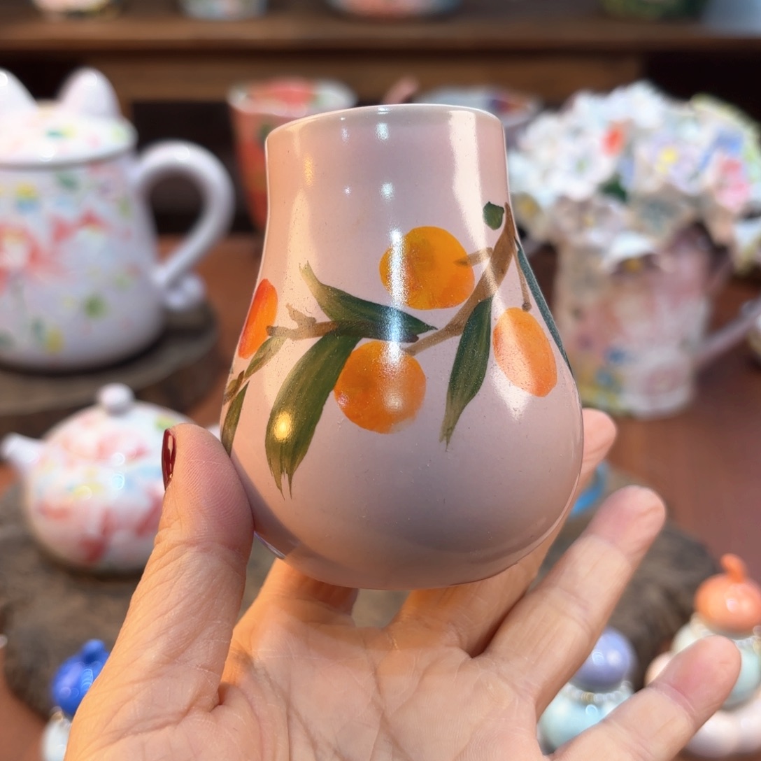 瓷片景德镇手绘高温釉下彩陶瓷茶具