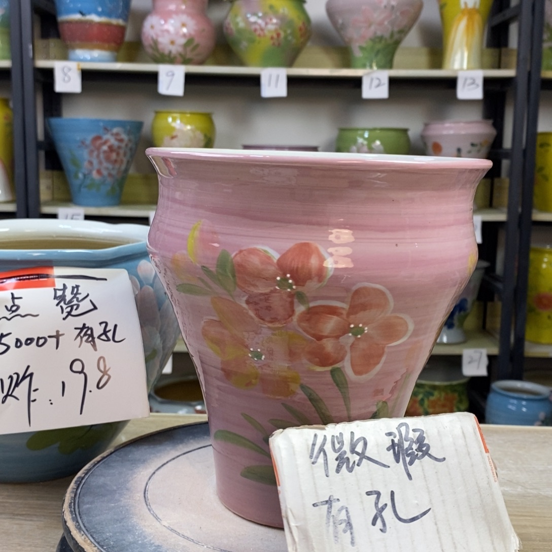 景德镇手工手绘陶瓷花盆