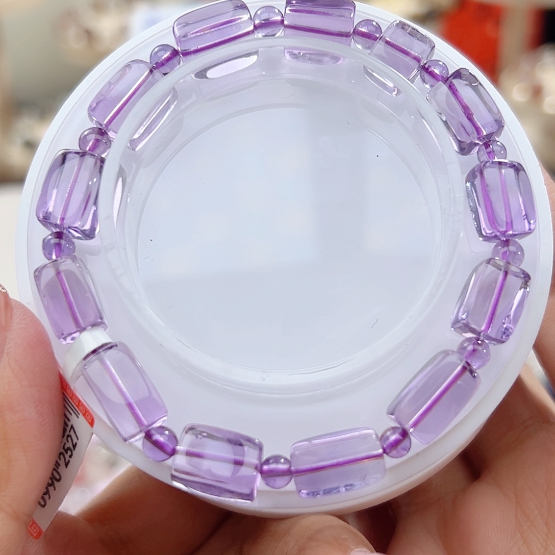 水晶手串未镶嵌紫水晶