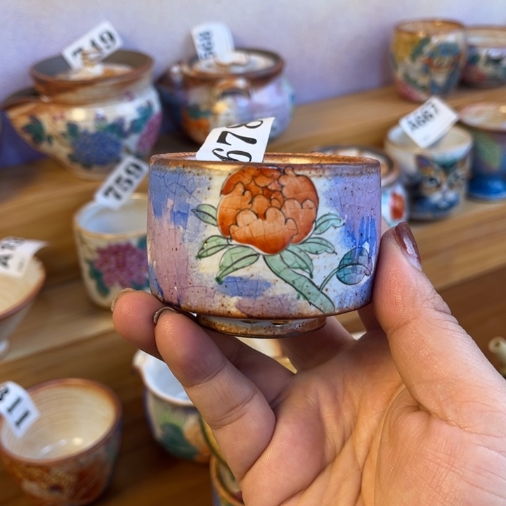 全手工柴烧志野手绘678