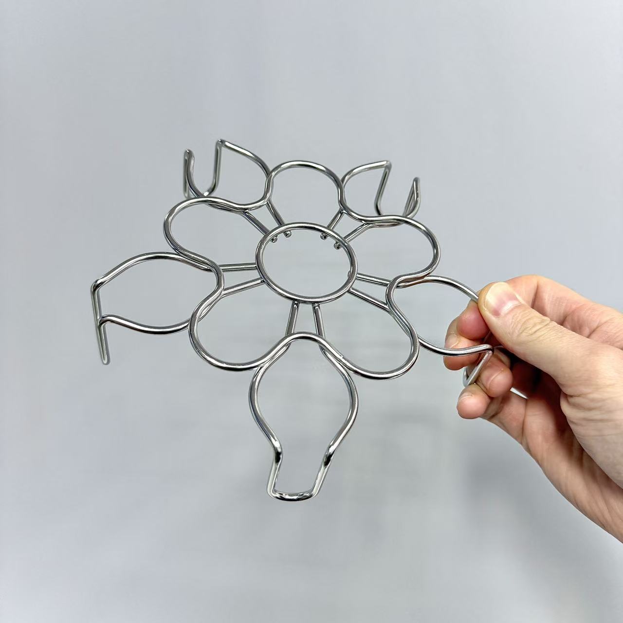 304不锈钢11孔蝴蝶蒸架直颈17cm高4.5cm