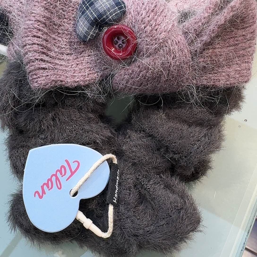 布艺非金属紫色爱心发圈