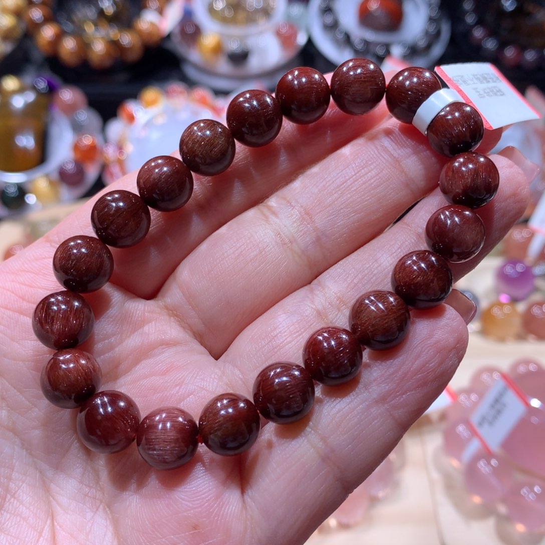 未镶嵌水晶手链红发晶手链9.5左右