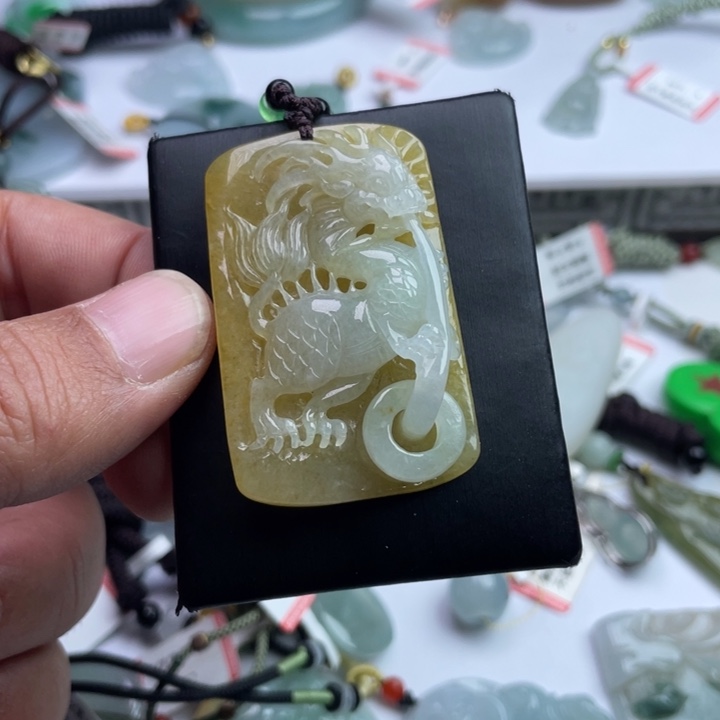 抖***抖翡翠未镶嵌颈饰挂件