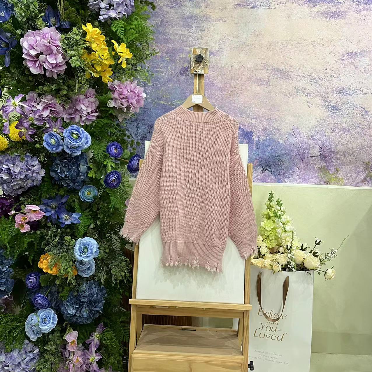 456D粉色毛衣2302