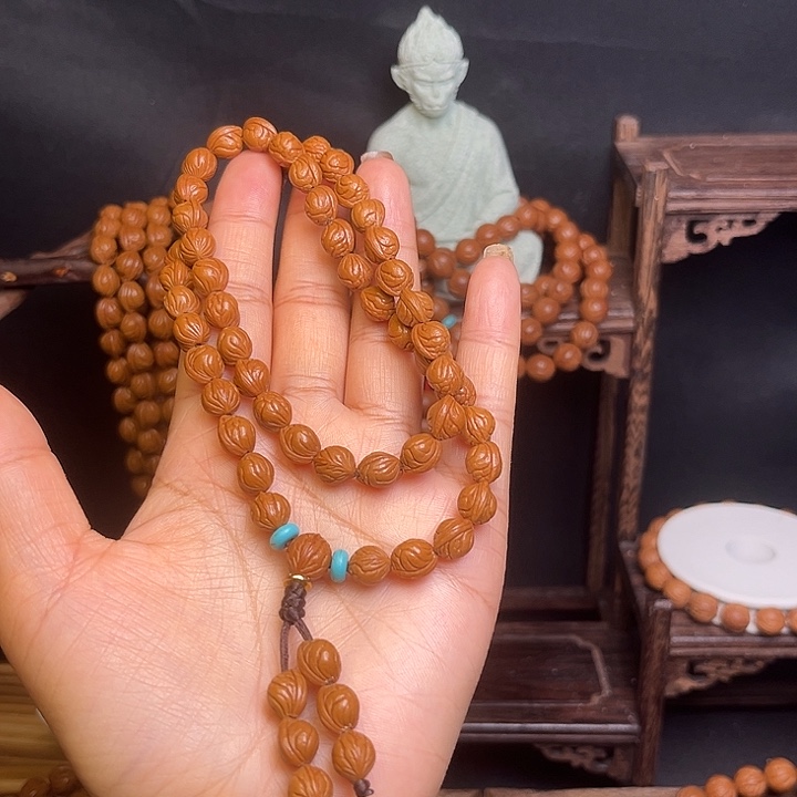 赤***诊桃核手串小龙纹手持